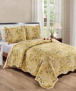 Juego de Edredón King Size con Bordes ondeados de Gran