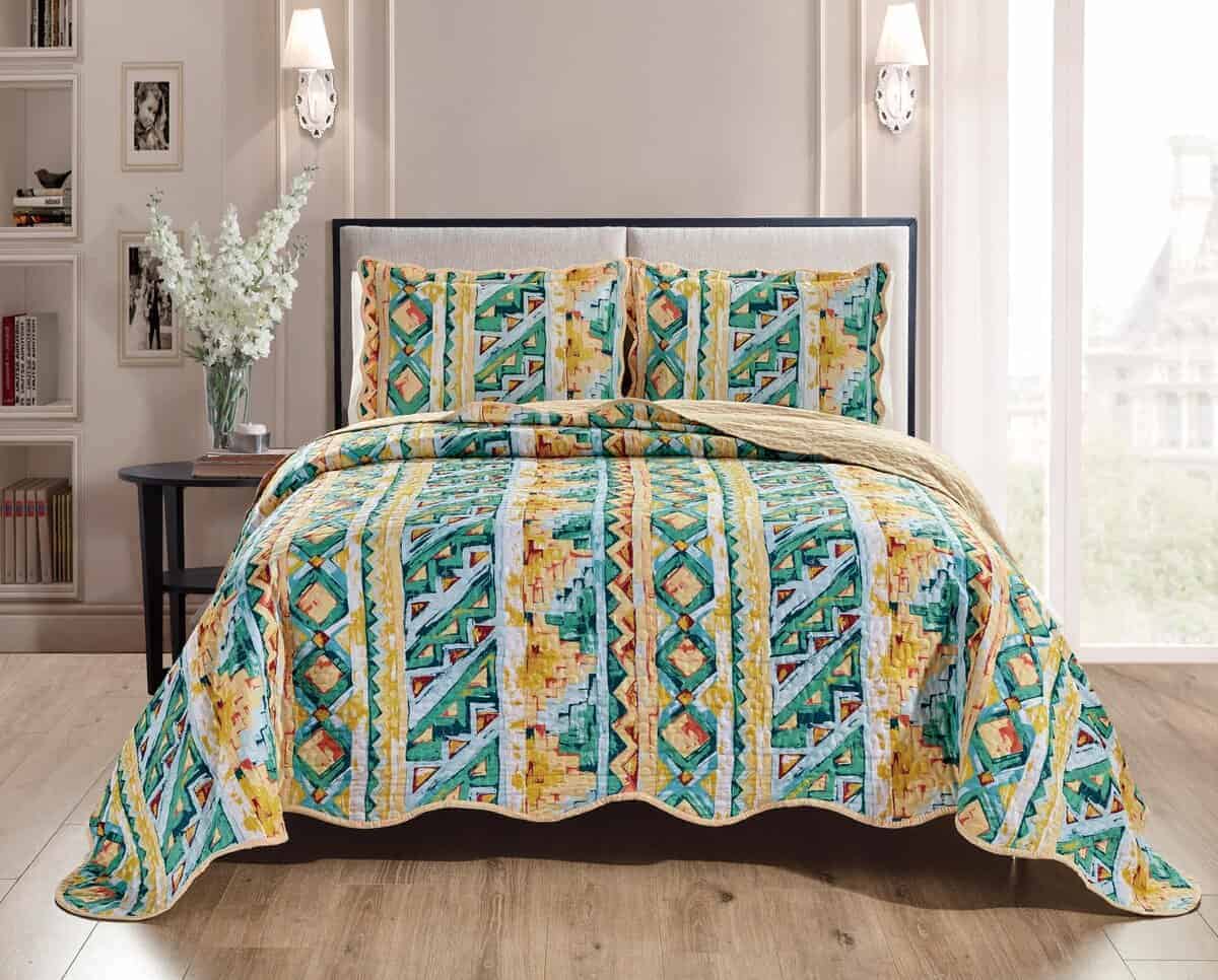 Juego de Edredón de Olas Oversized de 3 Piezas California - Imagen 3