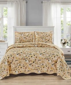 Juego de Colcha con Ondas Oversized Tamaño King de 3 Piezas