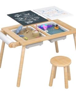Mesa Sensorial para Niños con 2 Contenedores de