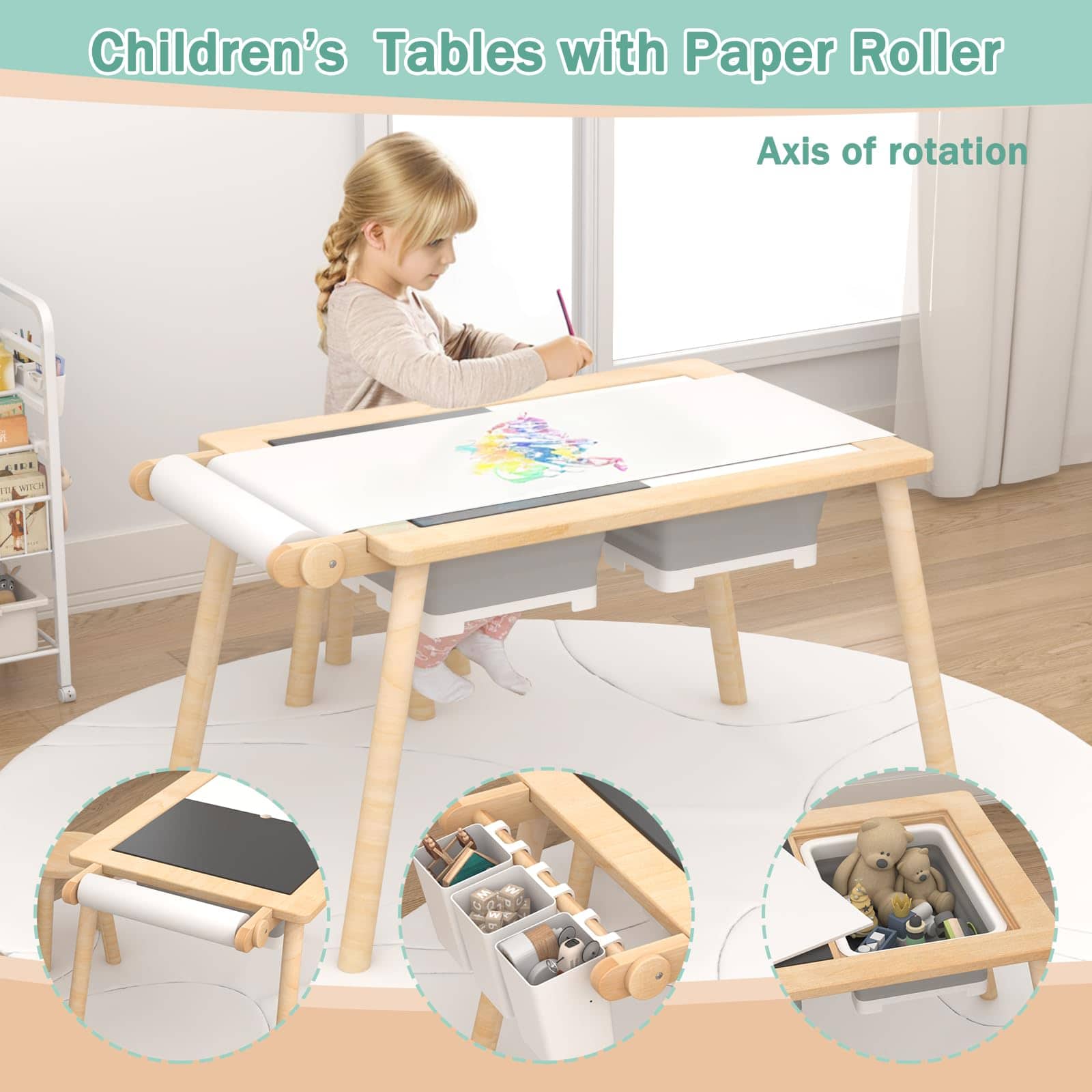 Mesa Sensorial para Niños con 2 Contenedores de - Imagen 5