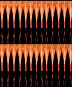 YOFOBU 60-Pack Varitas de Fibra Óptica Naranja con Luz LED,