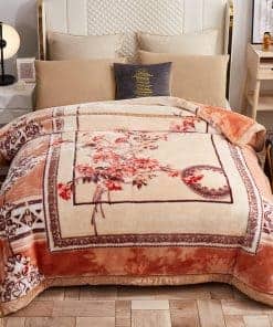 Manta Pesada MODUSKYE de Mink Coreano, 6.6LB Grosor Floral