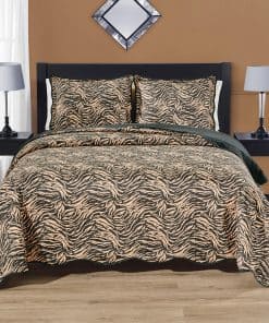 Juego de Edredón King Size Oversized Safari de 3 Piezas 120