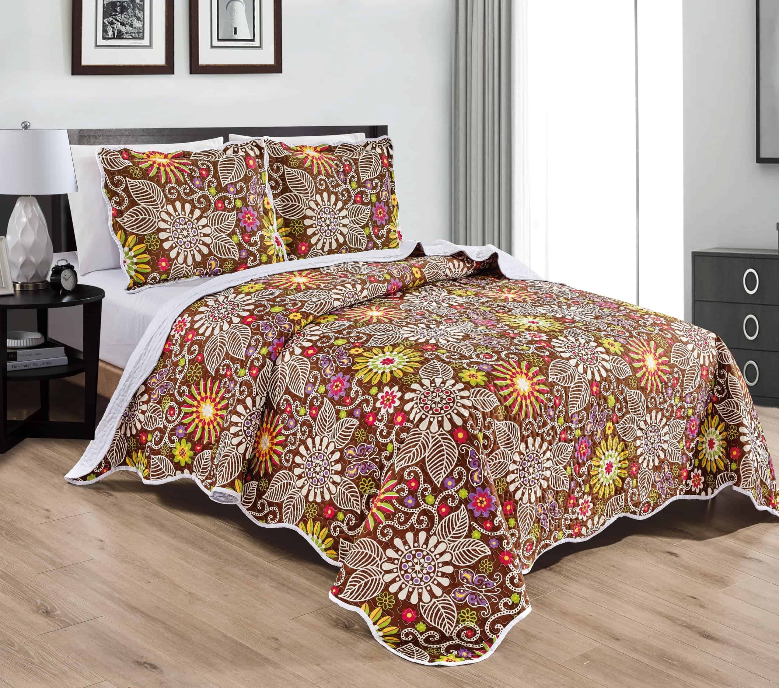 Juego de Colcha Boho Oversized 3 Piezas Tamaño Queen 100 - Imagen 3