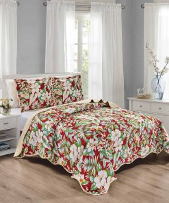 Juego de Colcha Oversized Tropical de 3 Piezas Tamaño Queen