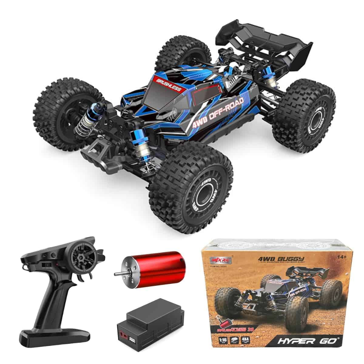 Coche de control remoto brushless 1/16 Speedywheels, 16207