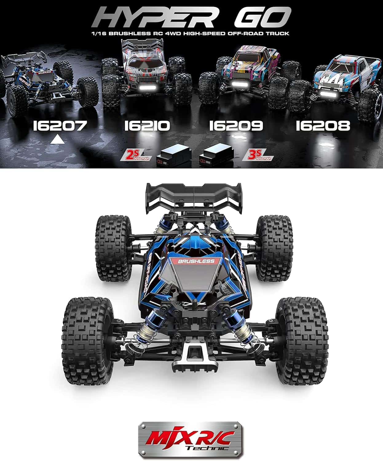 Coche de control remoto brushless 1/16 Speedywheels, 16207 - Imagen 3