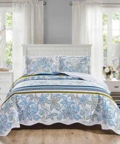 Juego de Colcha Oversized de Onda en King Size de 3 Piezas