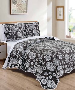 Juego de Edredón con Bordes Ondulados en Tamaño King de 3