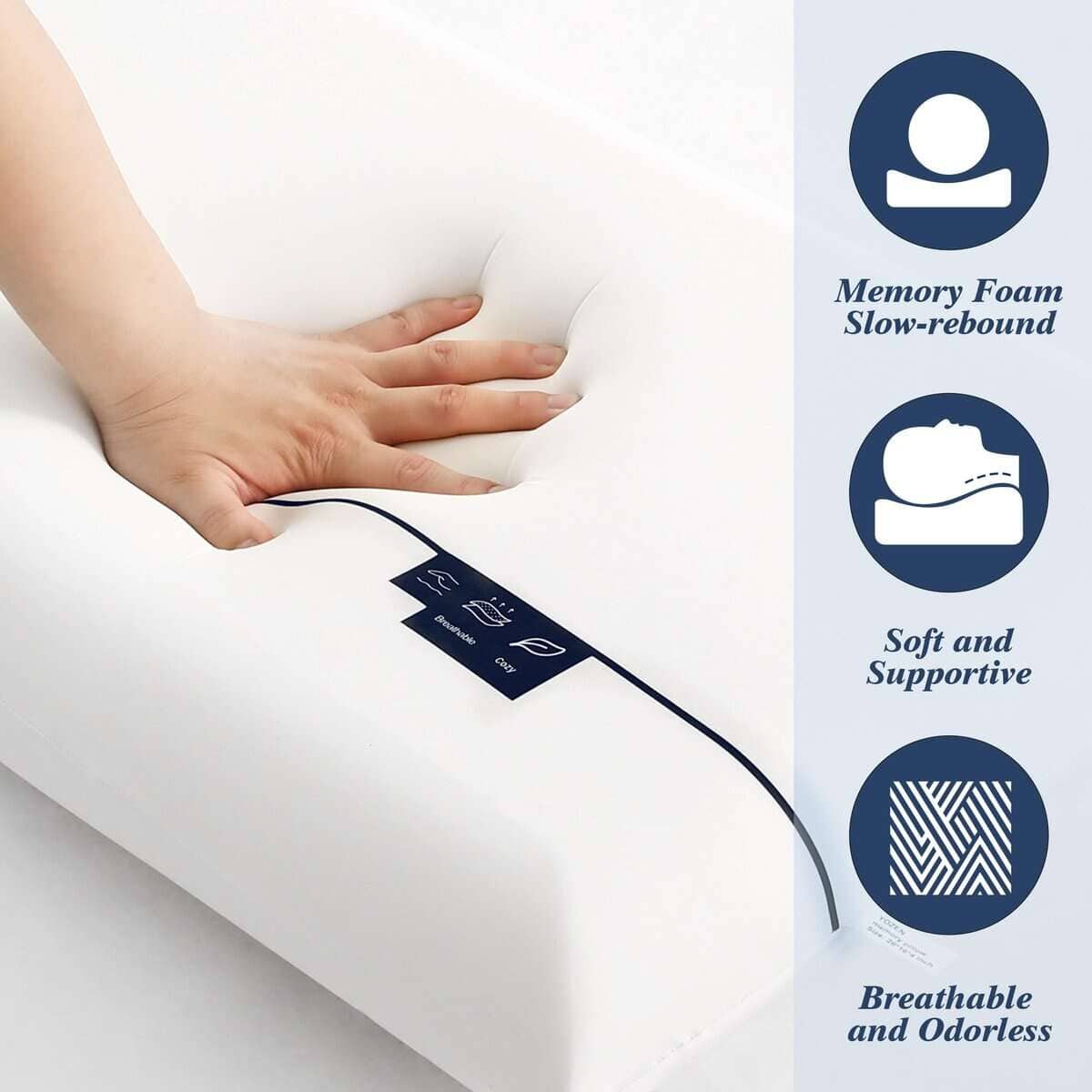 Almohada de Espuma Viscoelástica Refrigerante YOZEN, - Imagen 4