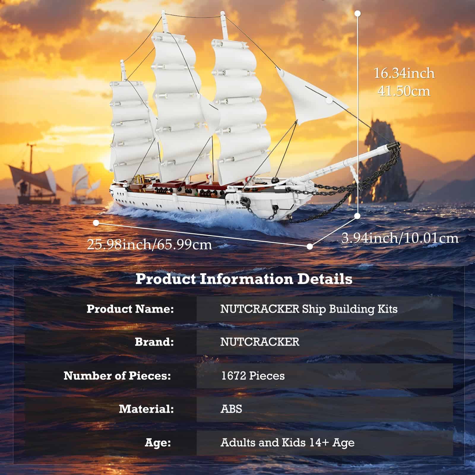 Set de Construcción de Barco Pirata NUTCRACKER para Adultos - Imagen 3