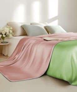 Edredón de enfriamiento Sheal tamaño Queen -Verde pasto y Ro