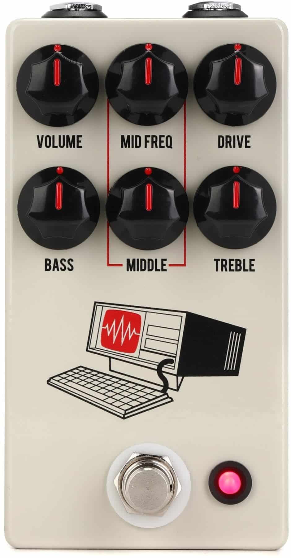 Pedal de Distorsión JHS Hard Drive, Color Tan