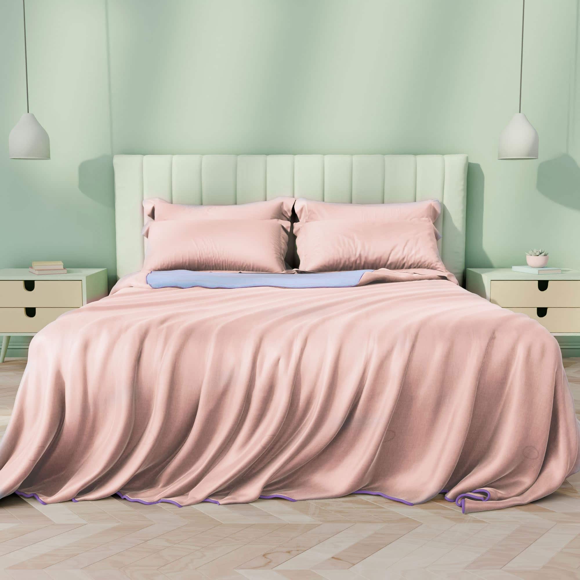 Edredón de enfriamiento Sheal tamaño Queen -Rosa y Azul clar - Imagen 3