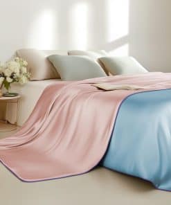 Edredón de enfriamiento Sheal tamaño Queen -Rosa y Azul clar