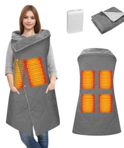 Manta Eléctrica Inalámbrica, Manta Térmica USB con Batería