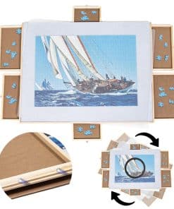 Rompecabezas de 2000 Piezas con 6 Cajones y Cubierta,