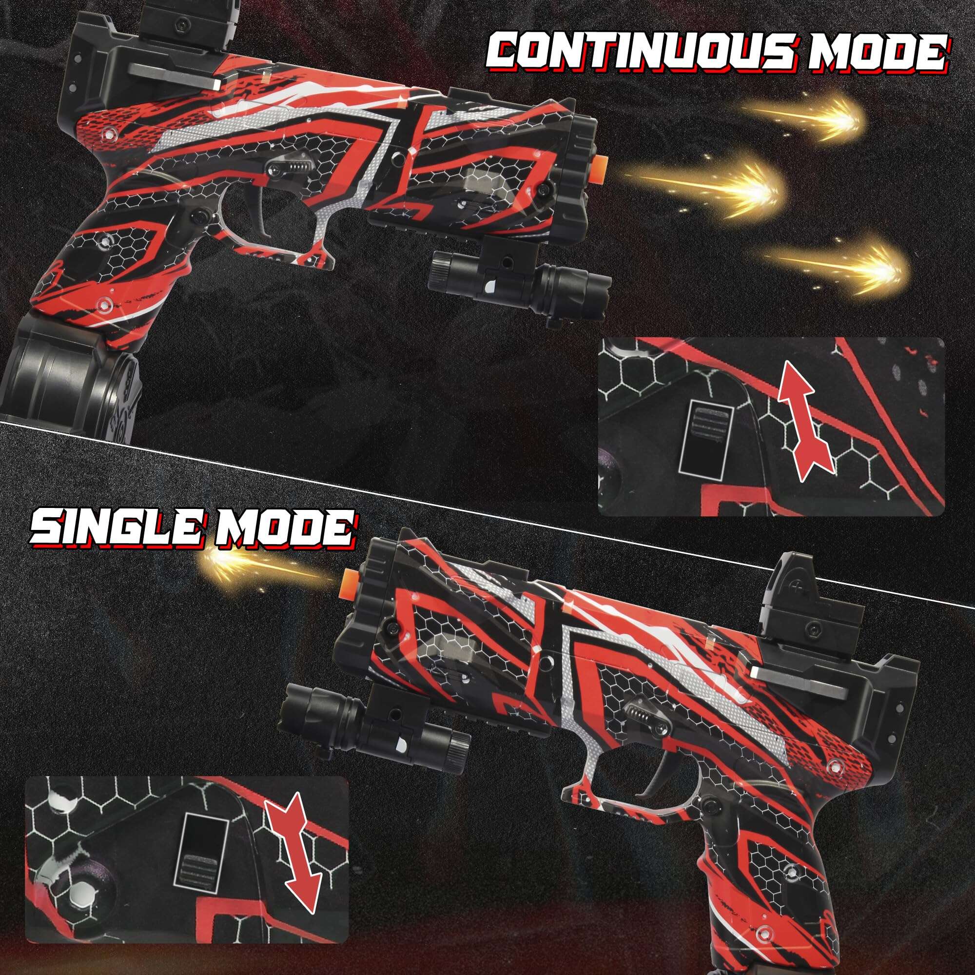 Blaster de Gel con Tambor, Modo Dual Manual y Automático, - Imagen 5