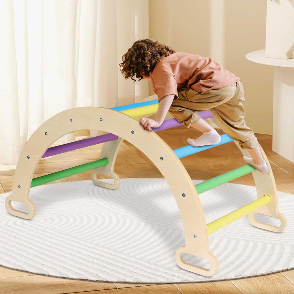 Arco de Escalada de Madera para Niños, Juguetes de Escalada