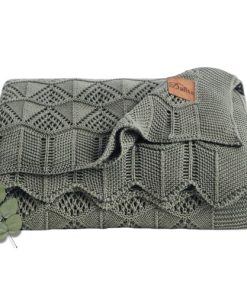 Manta de Lana Premium Dalisa Tencel - Suave, -Green