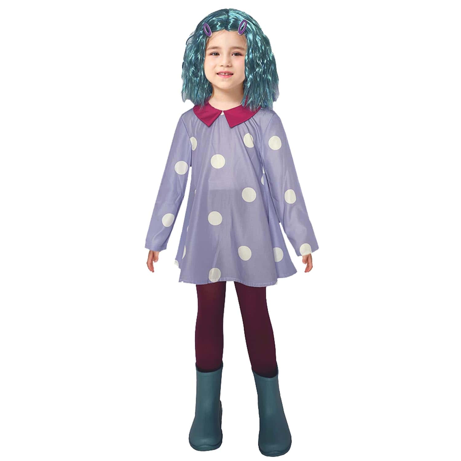 Disfraz de Cosplay de Envy para niños, Vestido de lunares