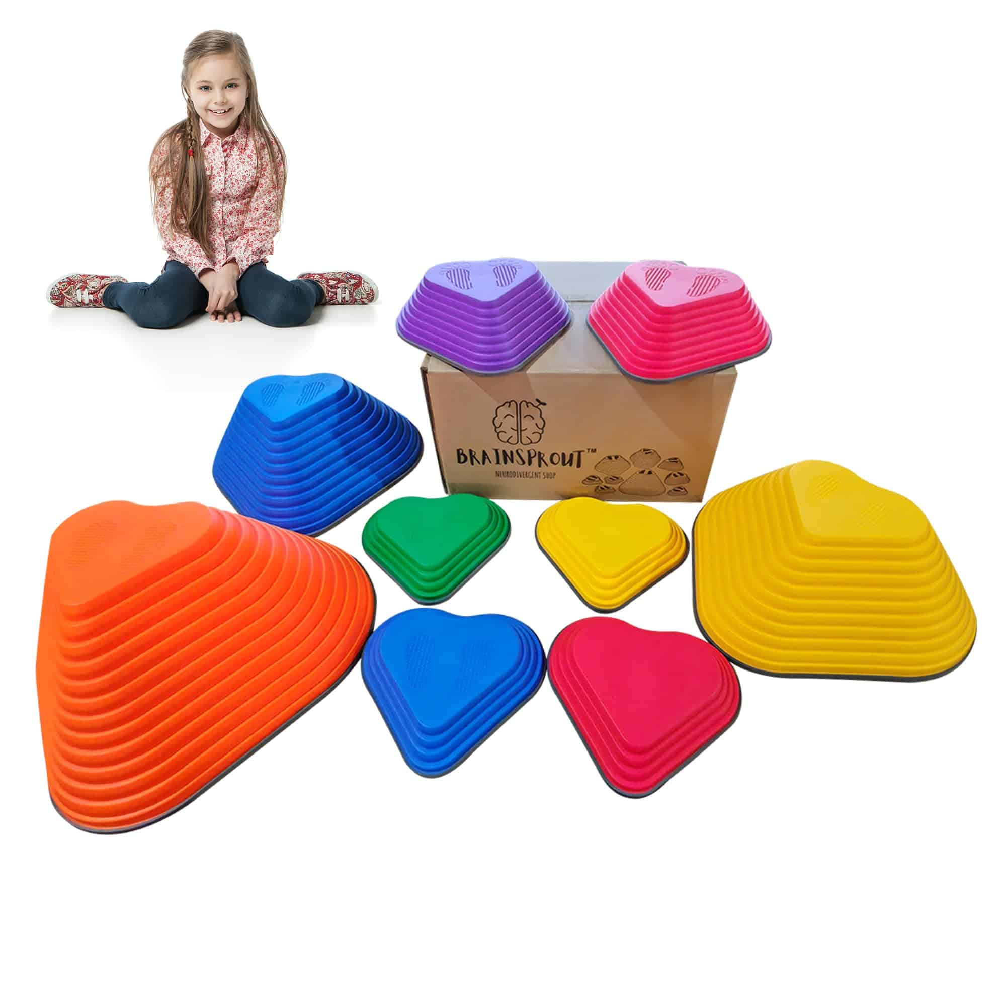 Piedras de equilibrio Brain Sprout para niños - 9 piezas,