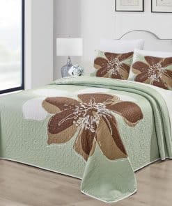 Juego de Colcha California Cal King de 3 Piezas Hibiscus