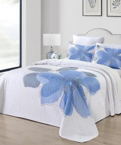 Juego de Colcha de Hibiscos de Gran Tamaño para Cama King