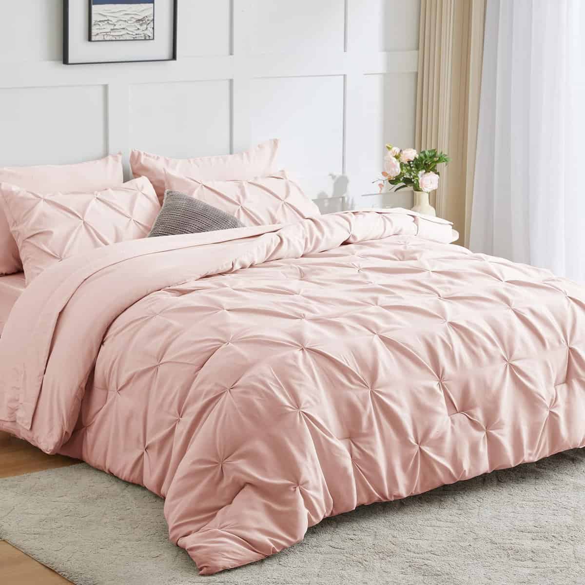 Set de Edredón King Size CozyLux en Rosa - Juego de Cama de