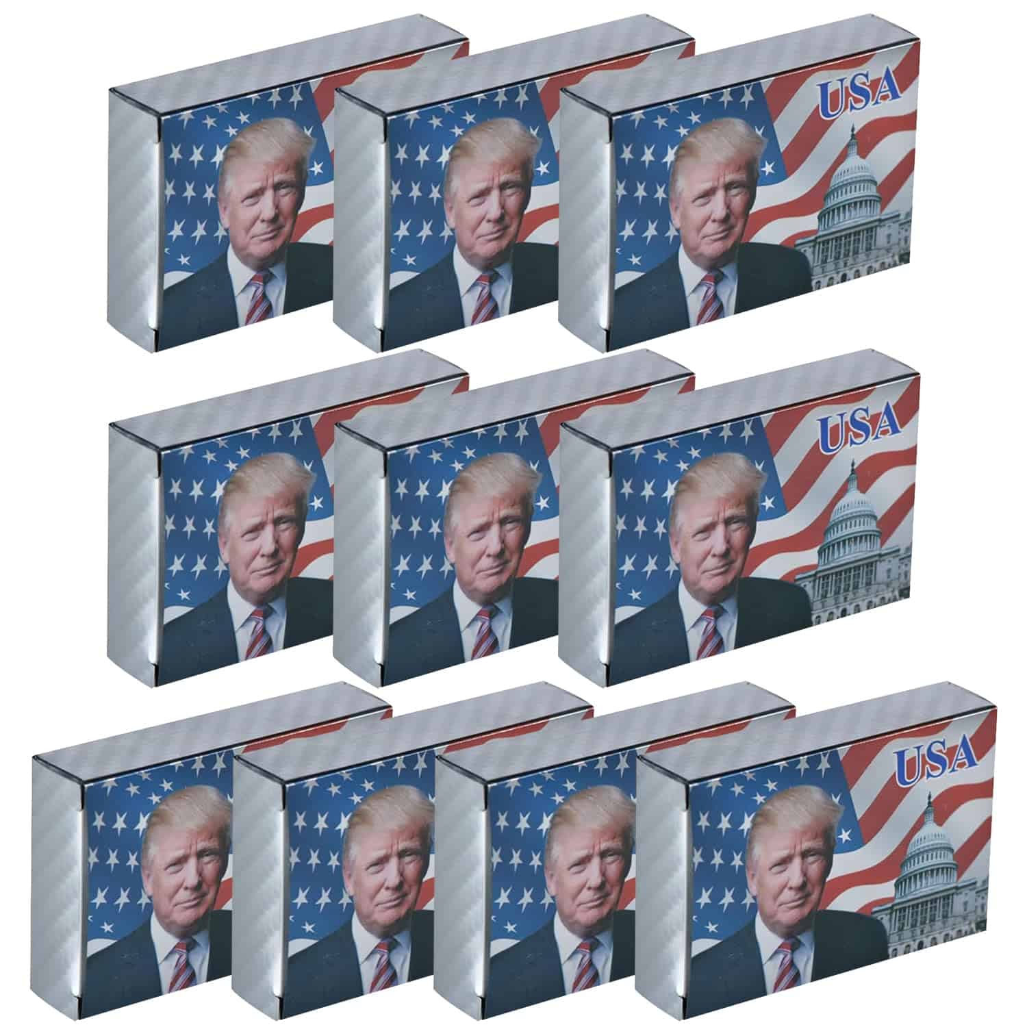 AINYROSE 10 Pack Baraja de Cartas de Donald Trump - Baraja