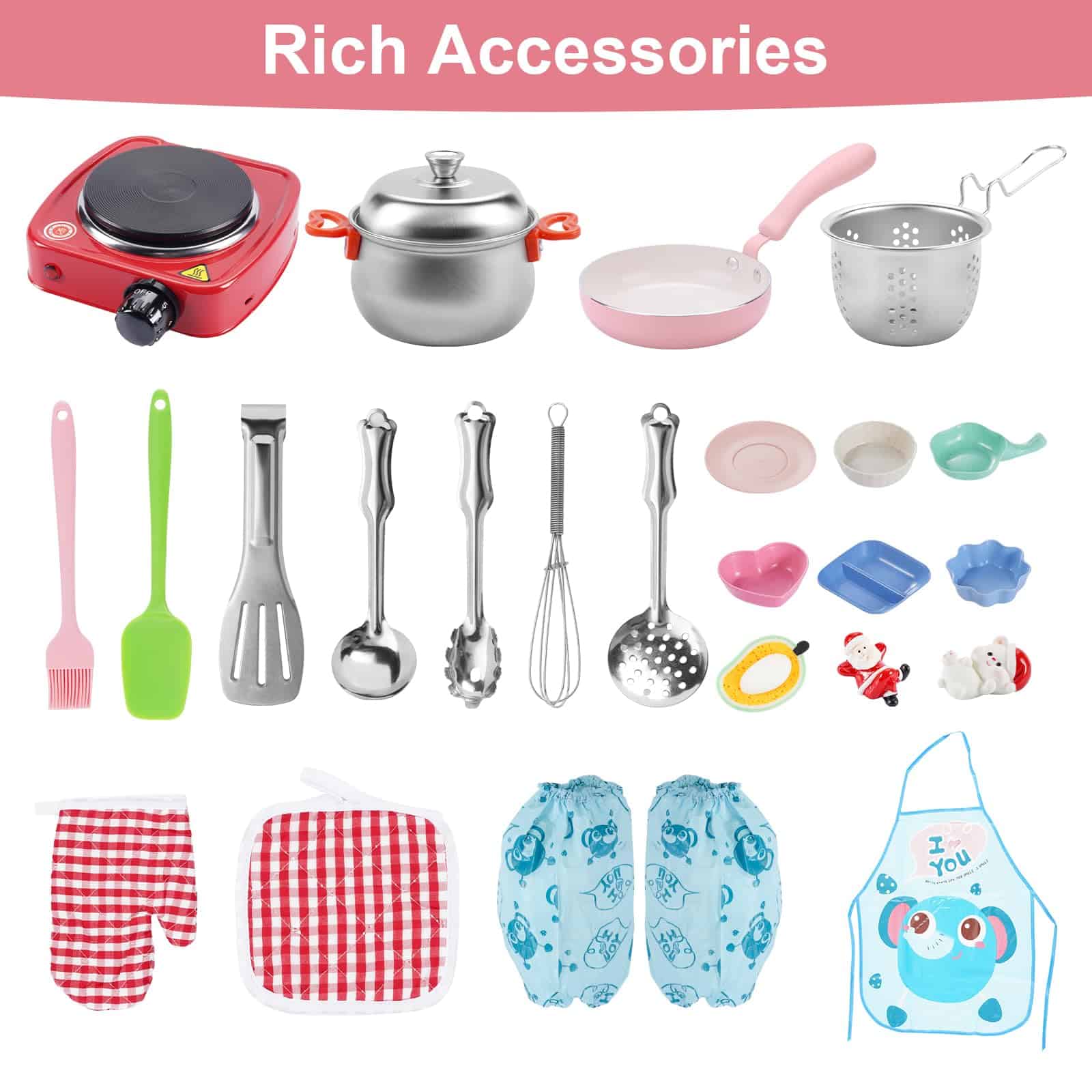 Set de Cocina para Juego de Rol 22 Piezas para Niños - Imagen 7