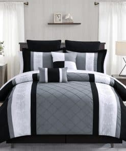 Set de Edredón BEDAZZLED 077-1 (Negro Clásico, King)