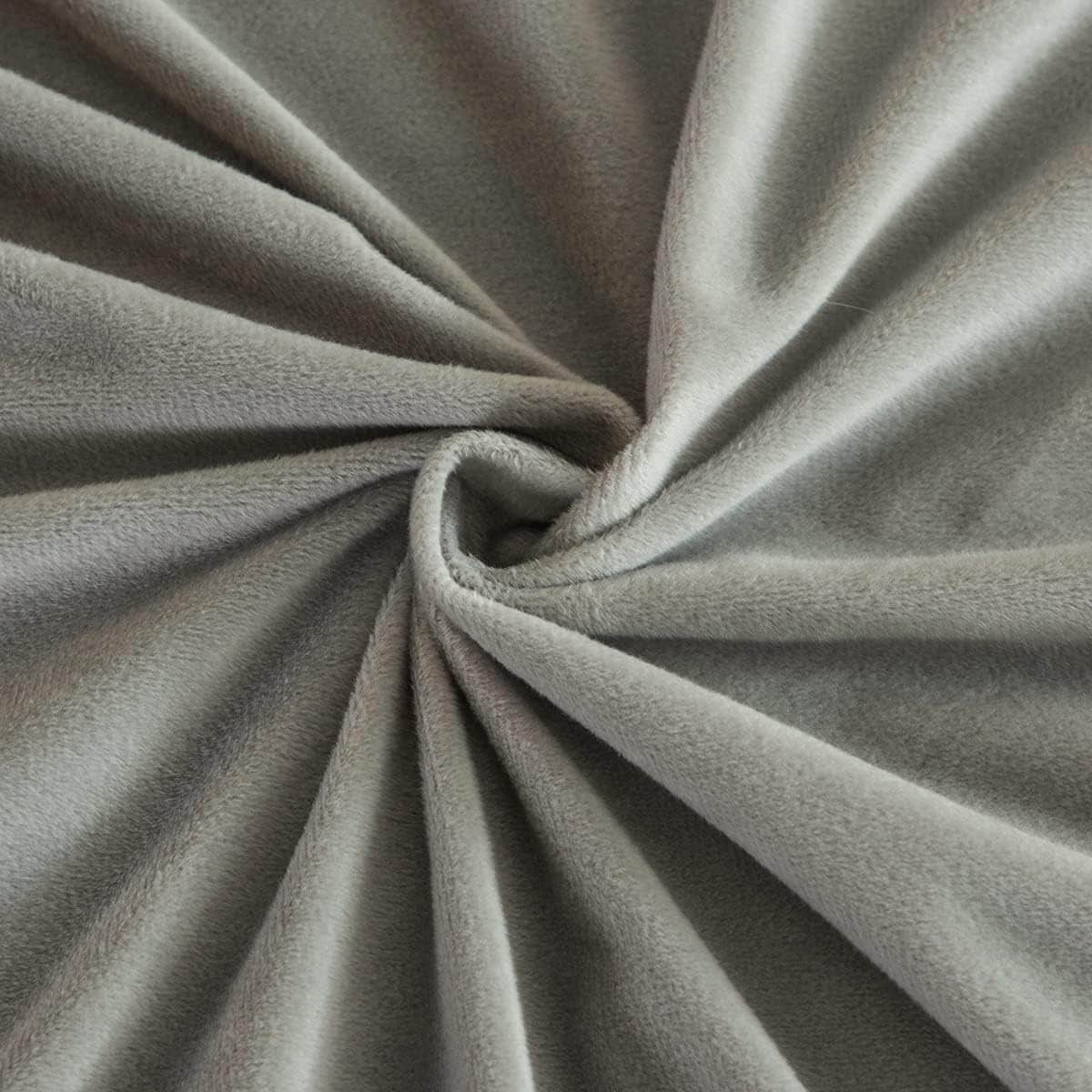 JSZS Juego de Funda de Edredón de Felpa -Gris Ahumado - Imagen 6