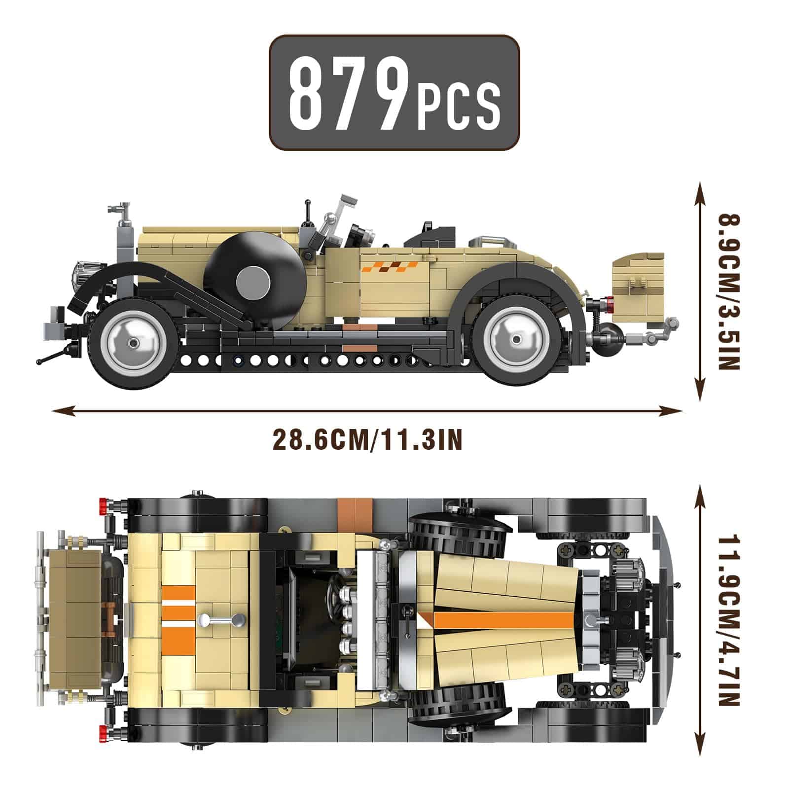 Mould King Juguete de coche antiguo de construcción, - Imagen 6