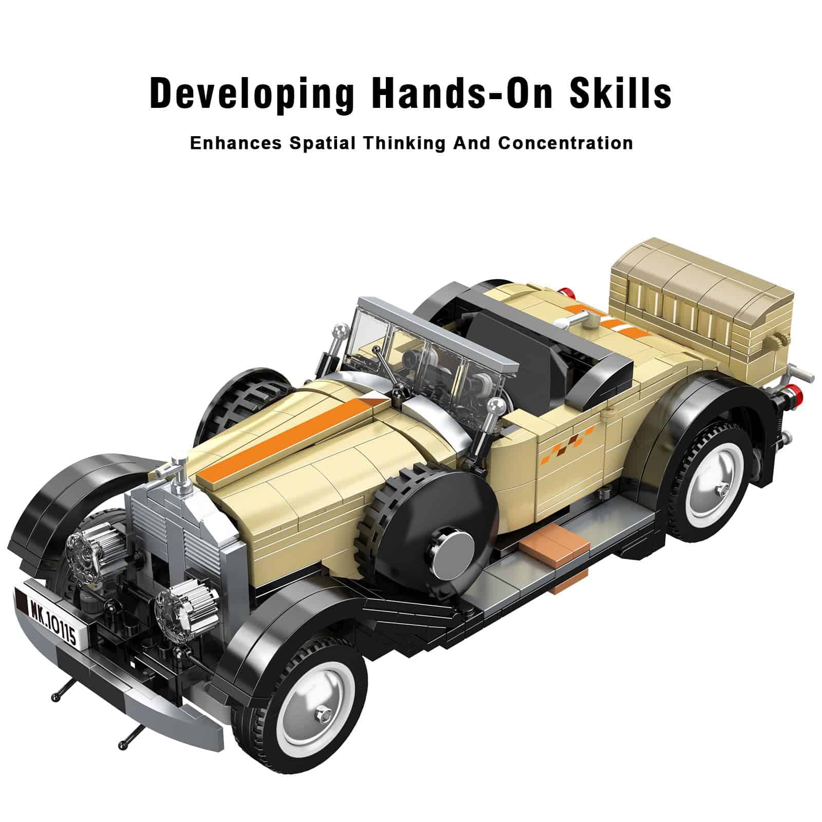 Mould King Juguete de coche antiguo de construcción, - Imagen 3