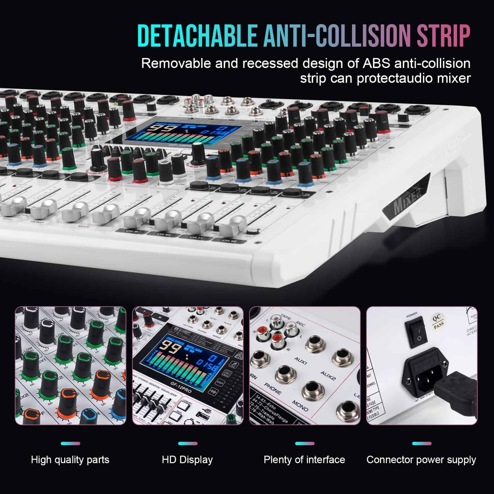 Mezcladora de Audio de 12 Canales Yamnweo GF12PRO - Imagen 5