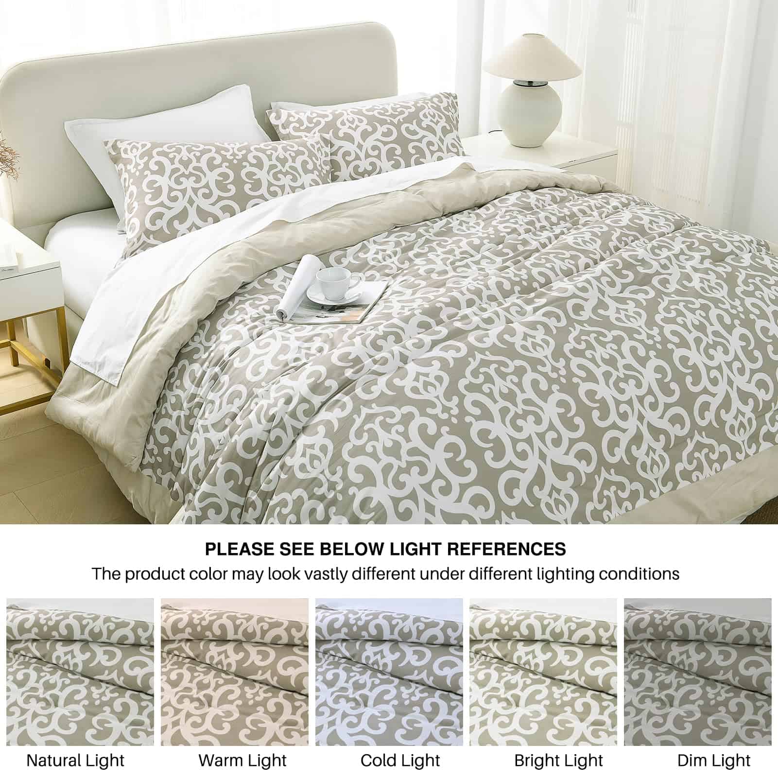 DDUOXIN Juego de Edredón Queen - Juego de Ropa de Cama de - Imagen 8