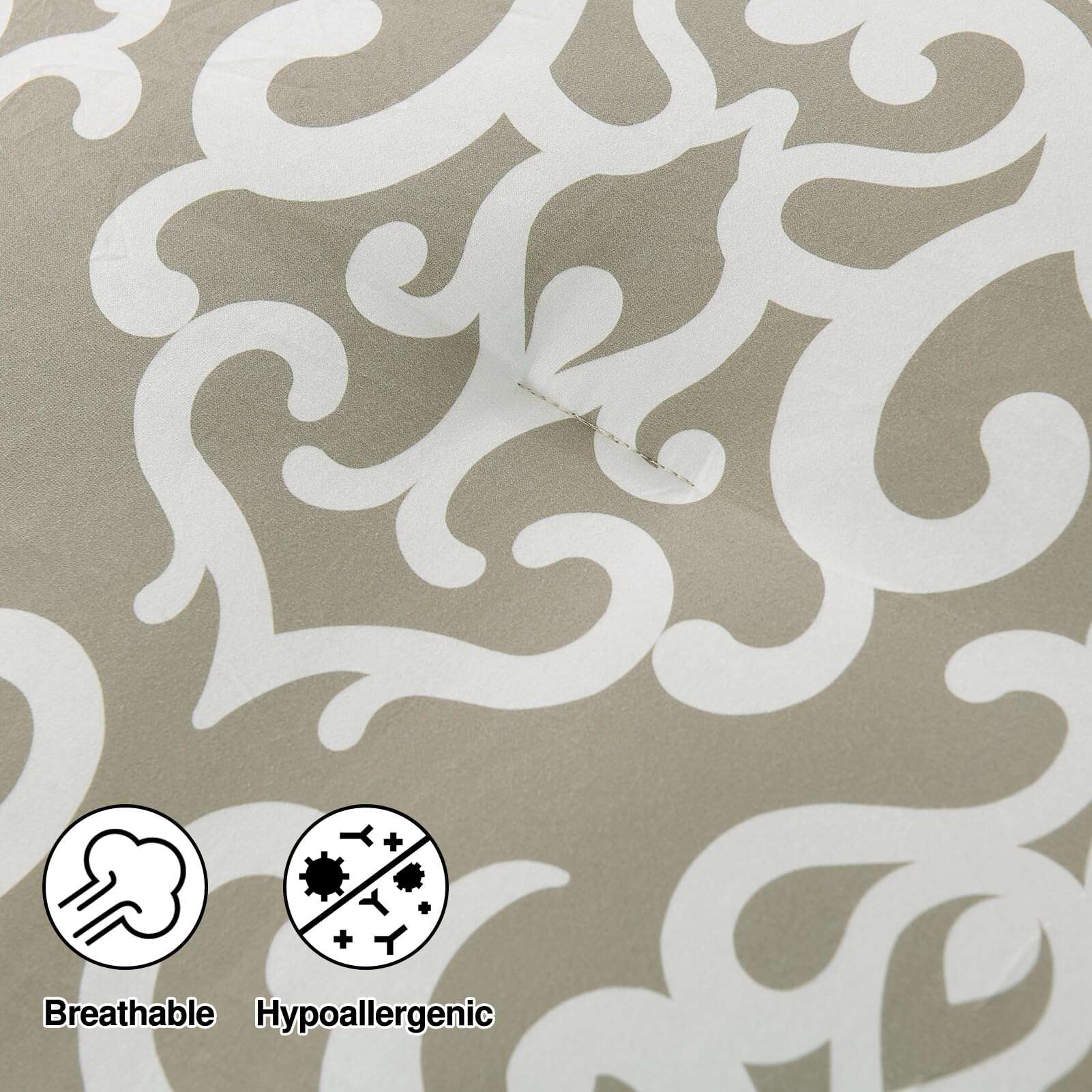 DDUOXIN Juego de Edredón Queen - Juego de Ropa de Cama de - Imagen 7