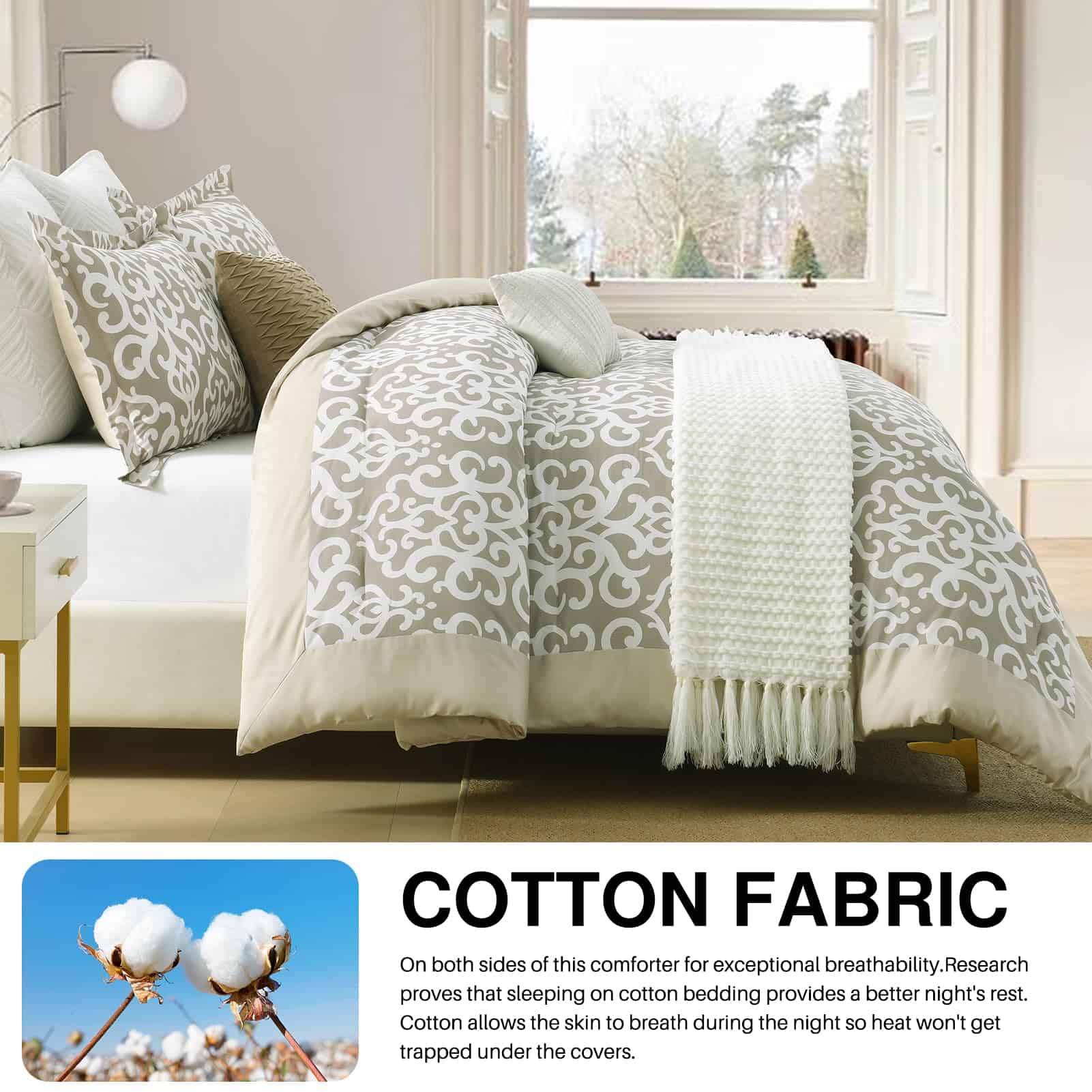 DDUOXIN Juego de Edredón Queen - Juego de Ropa de Cama de - Imagen 5