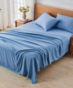 Juego de sábanas de microfibra Cibhlea tamaño -Azul