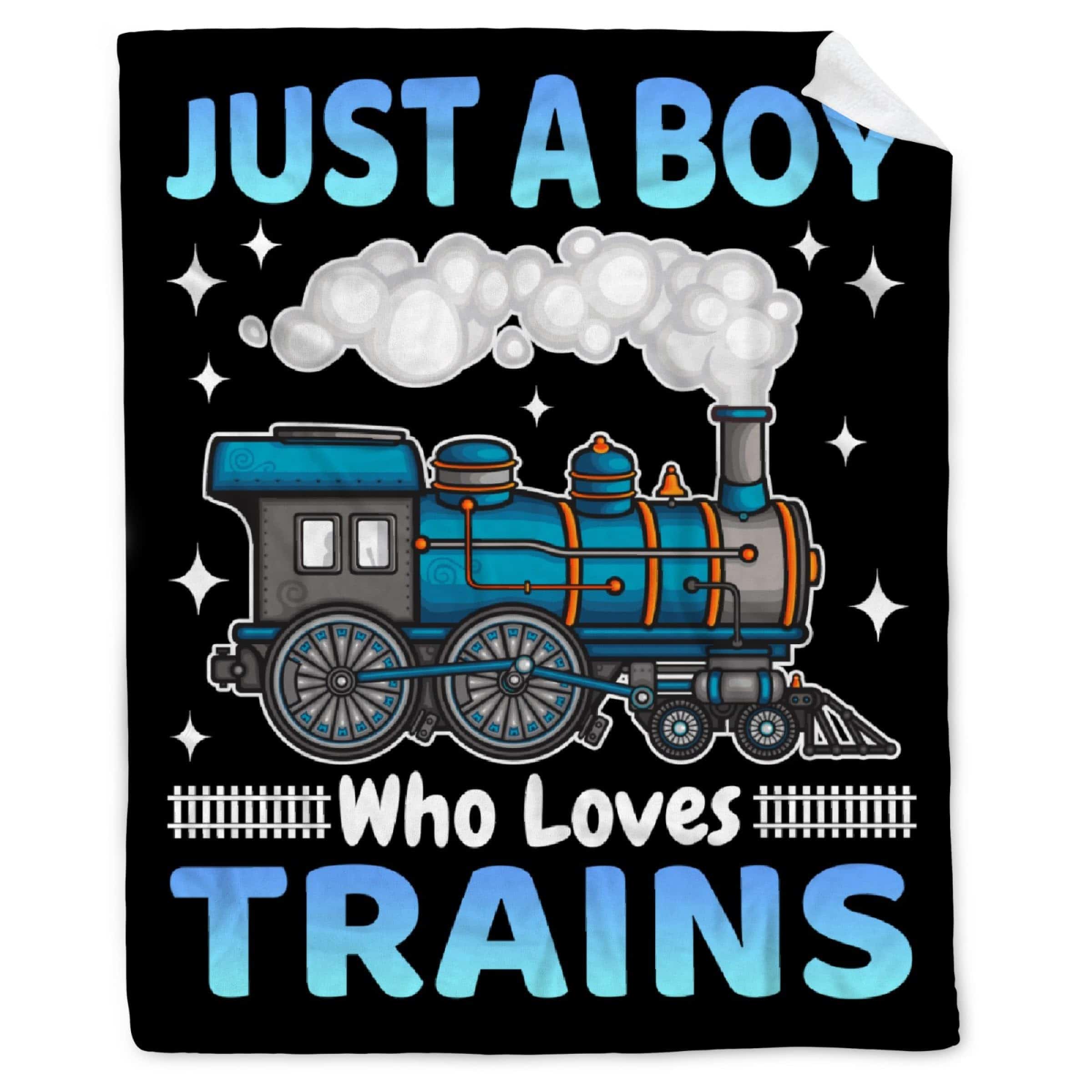 Cobija Solo un Chico que Ama los Trenes Regalo para Niño