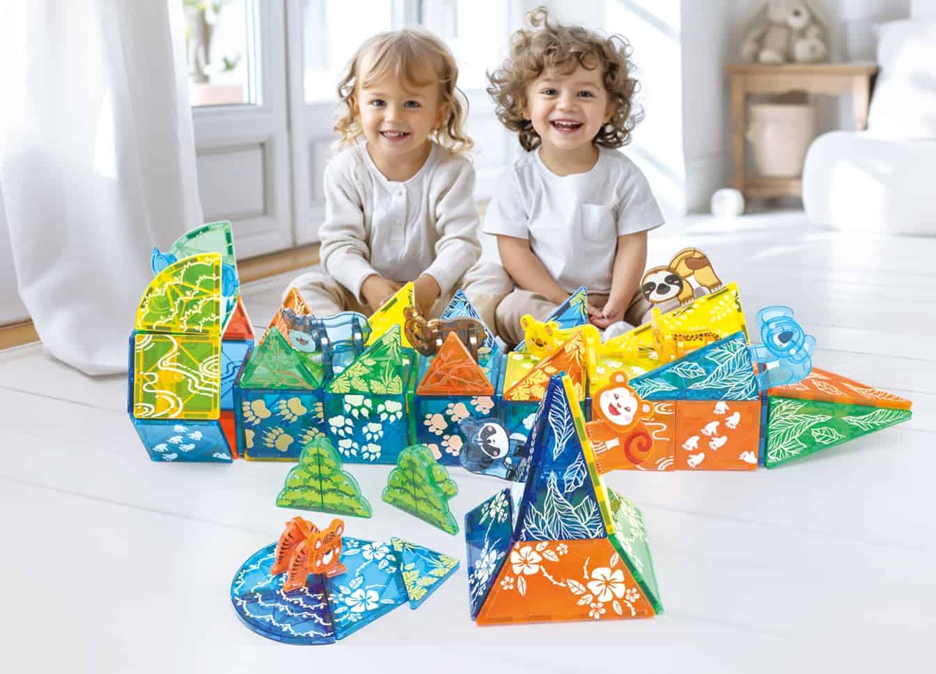 Set de 108 piezas de bloques magnéticos de animales del - Imagen 7