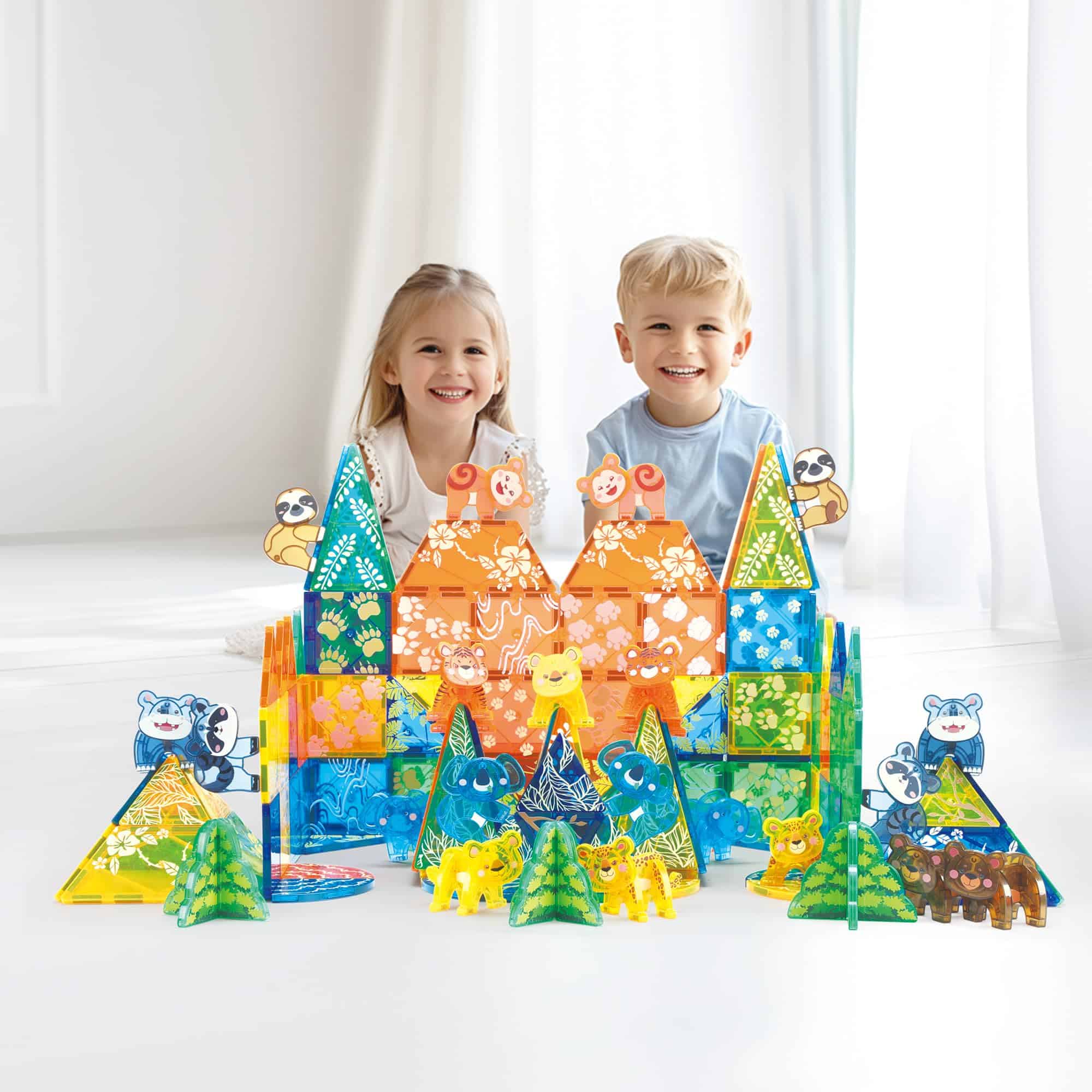 Set de 108 piezas de bloques magnéticos de animales del - Imagen 6