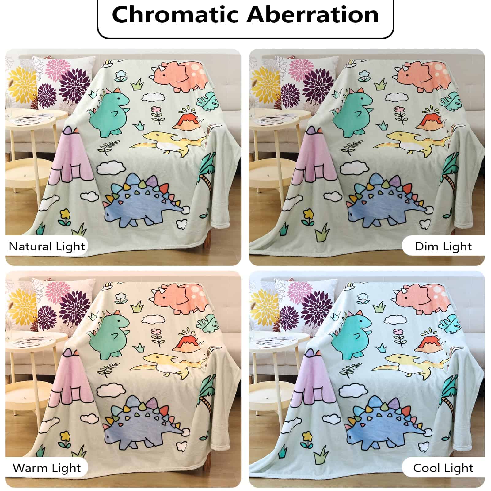 Manta de dinosaurio para niños niñas suave cálida acogedora - Imagen 4