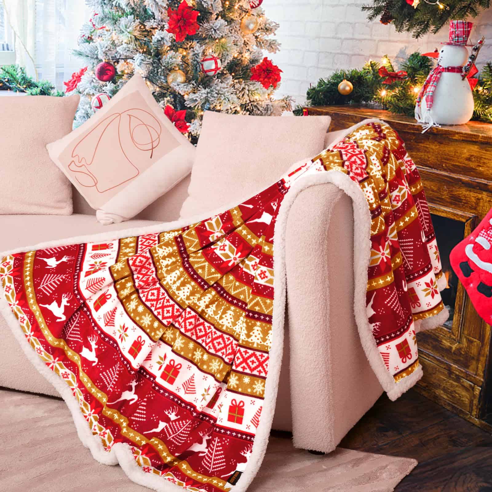 Mantas y Cubrecamas Navideños, Manta Decorativa Navideña