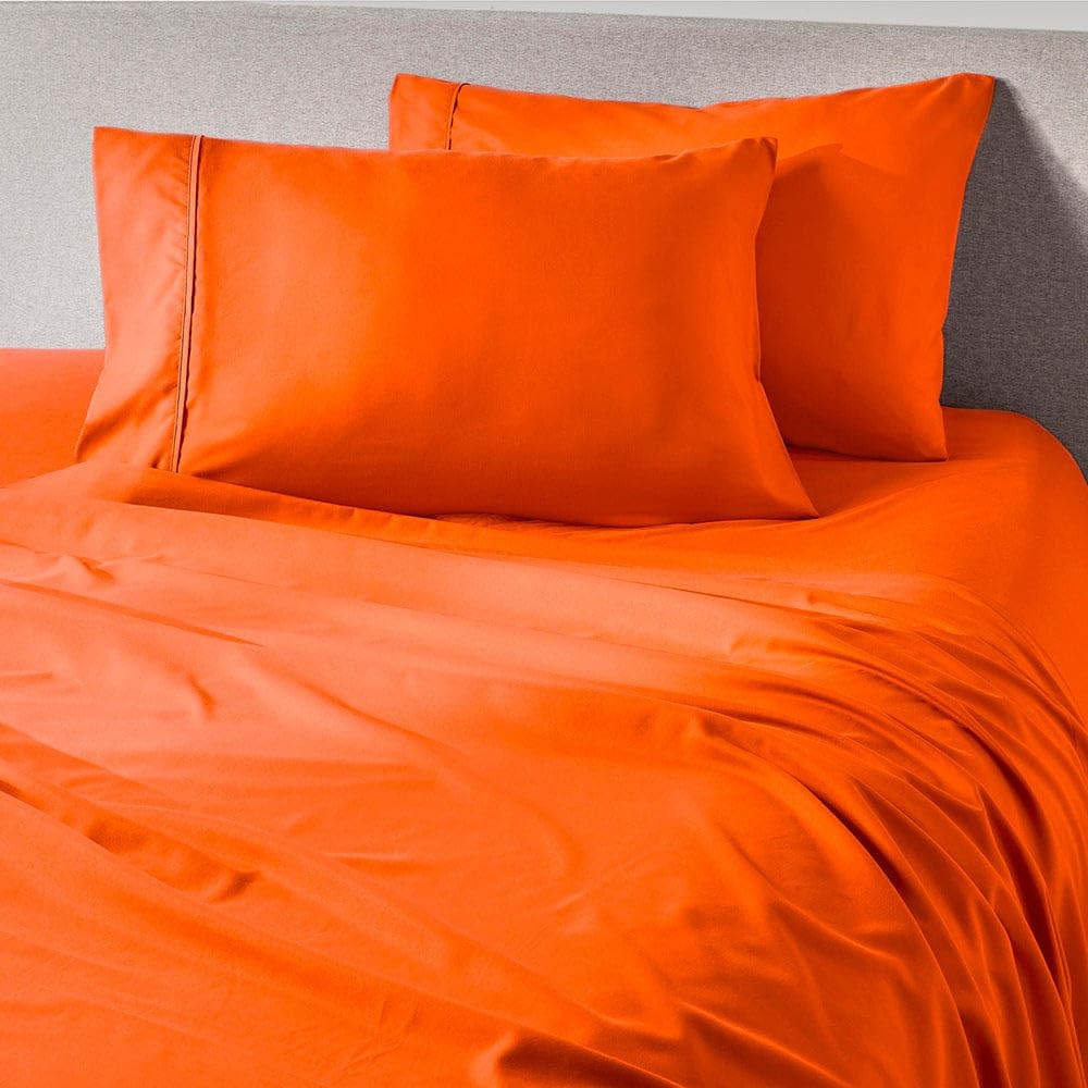 Juego de sábanas PeachSkinSheets color Naranja -Naranja Sunk