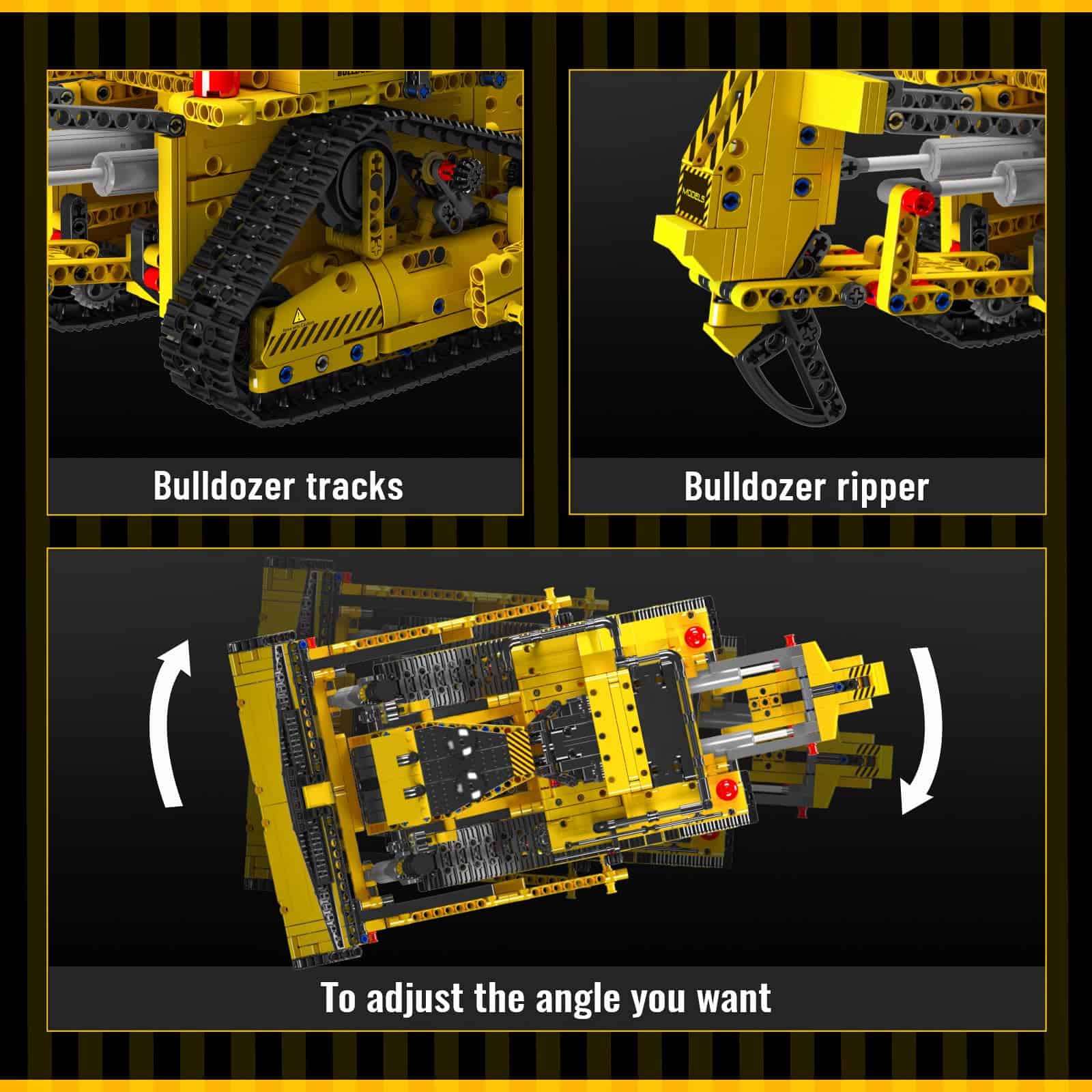 Set de construcción de bulldozer Mould King 15084 para - Imagen 4