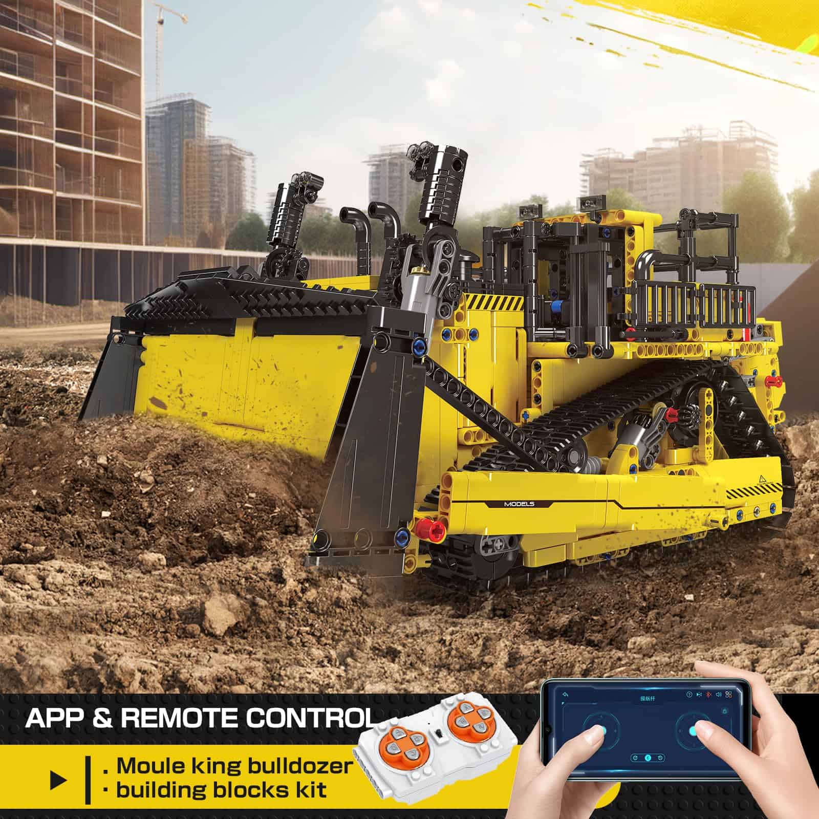 Set de construcción de bulldozer Mould King 15084 para - Imagen 3