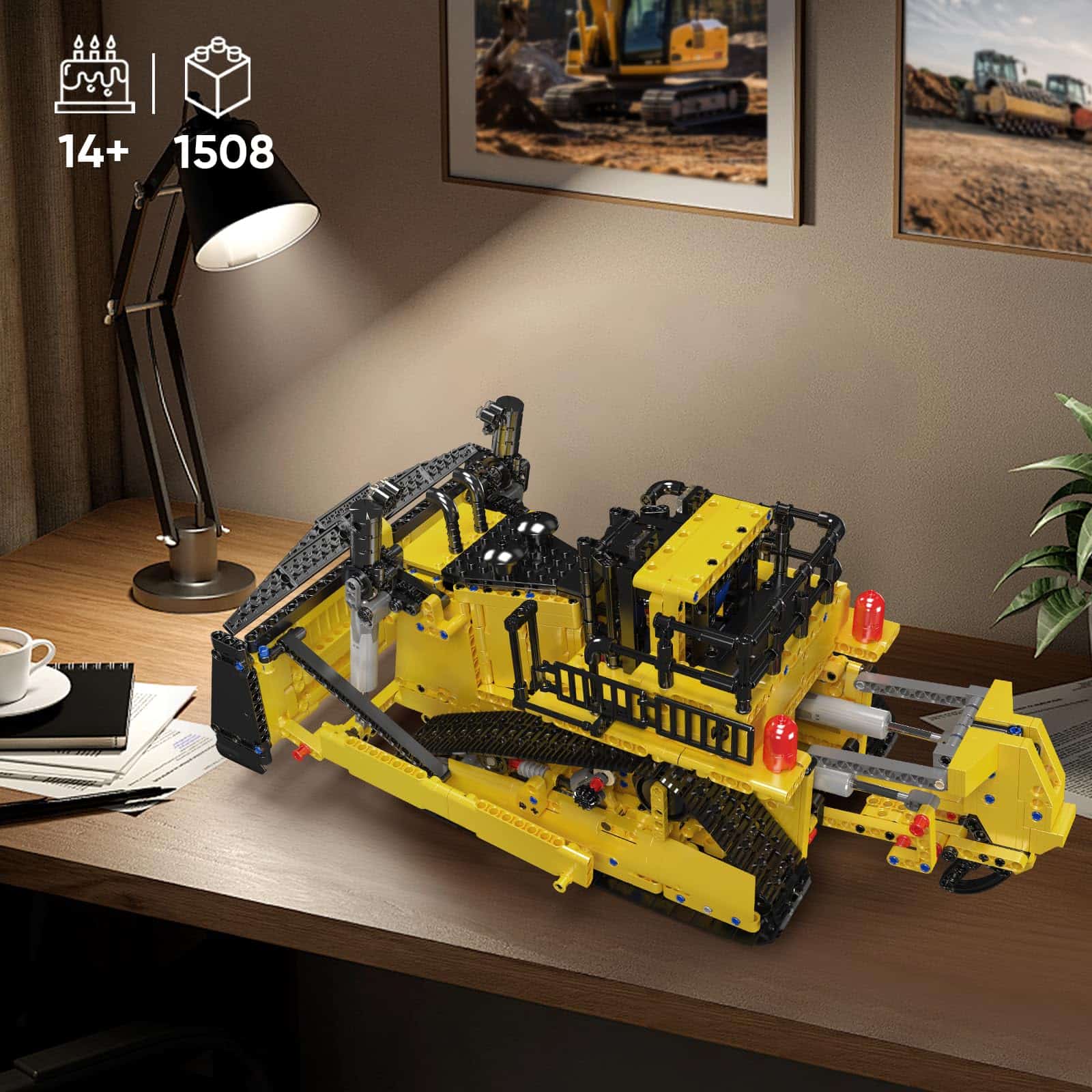 Set de construcción de bulldozer Mould King 15084 para - Imagen 6